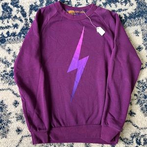 Aviator Nation Bolt Fade Sweatshirt- Purple // Purple- Pink Women size S